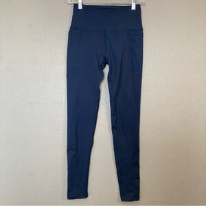 LEG3ND WOMEN’S LEGGINGS, SIZE-SMALL, DARK BLUE, SIDE POCKETS